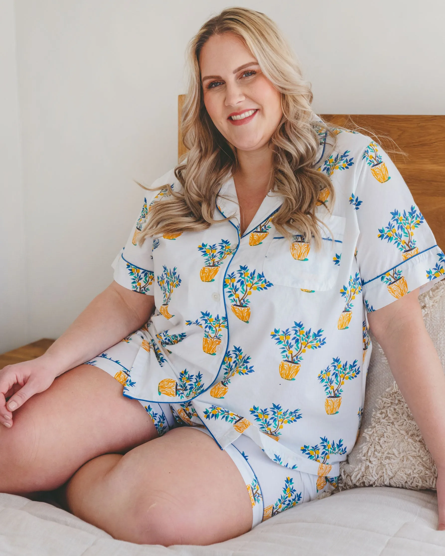 Lemon Tree - Short PJ Set - Cloud