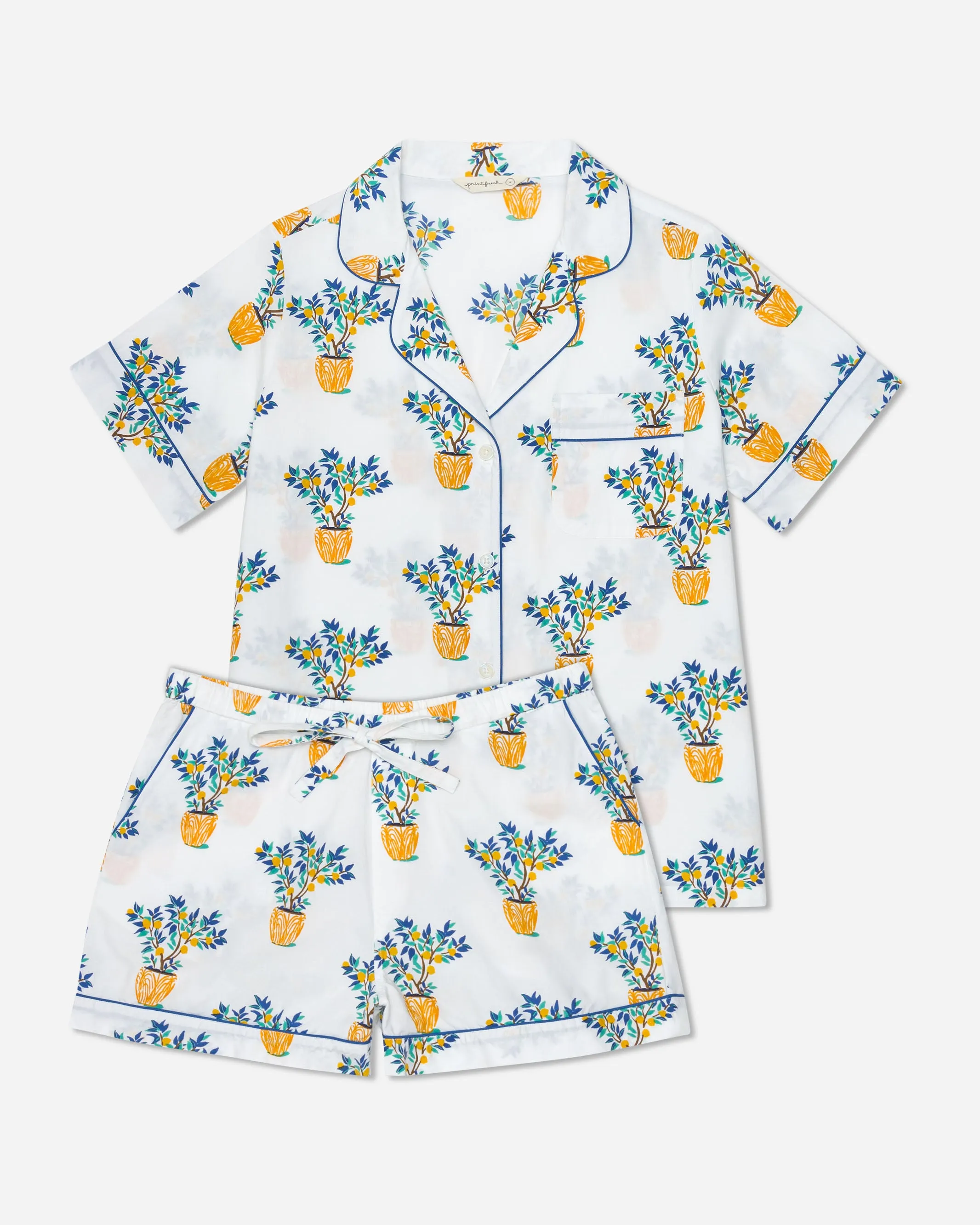 Lemon Tree - Short PJ Set - Cloud