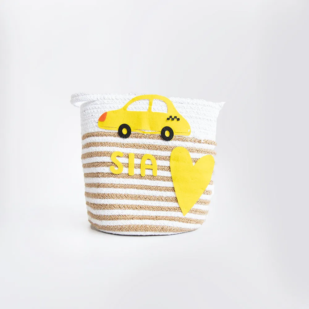 Love for Cars- Cotton Rope Basket (Individual/ Set Of 2)