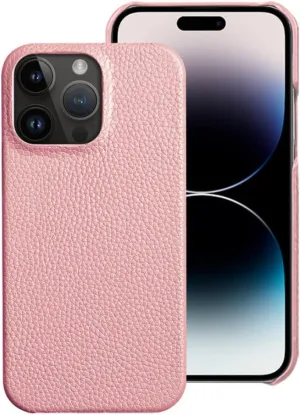 Luxurious Lychee Pattern Leather Phone Case for iPhone 13 14 Pro Max 12 Mini 11 12 Pro Max X XR XS Max 6 6S 7 8 Plus SE 2020 Back Cover,Pink,for iPhone SE 2 2020