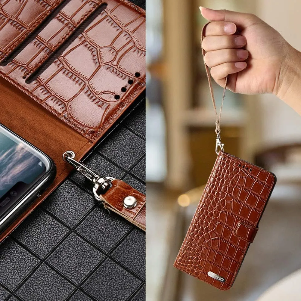 Luxury Crocodile patternLeather Magnetic Phone Flip Case for iPhone 12 11 13 14 Pro Max 13 Mini X XS XR 6 6s 7 8 Plus SE 2020 Card Slot Cover,red,for iPhone 13