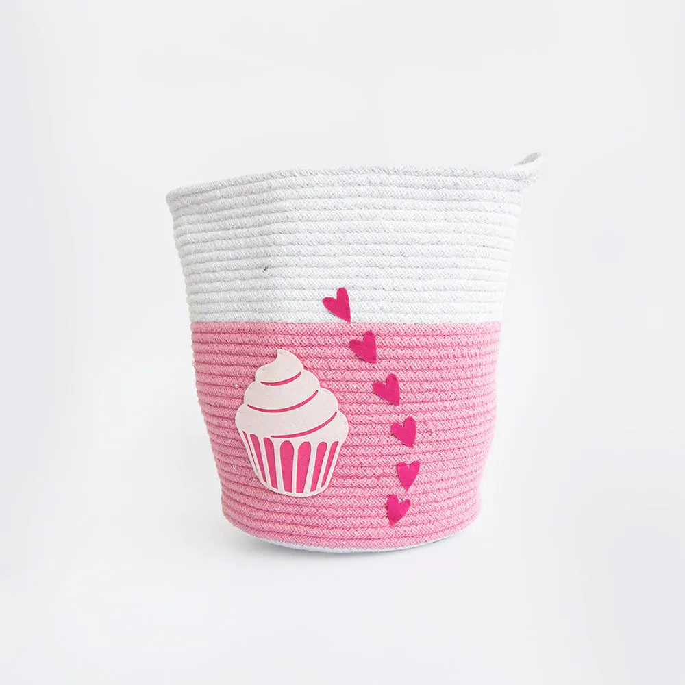 Magical Cupcake- Cotton Rope Basket  (Individual/ Set Of 2)