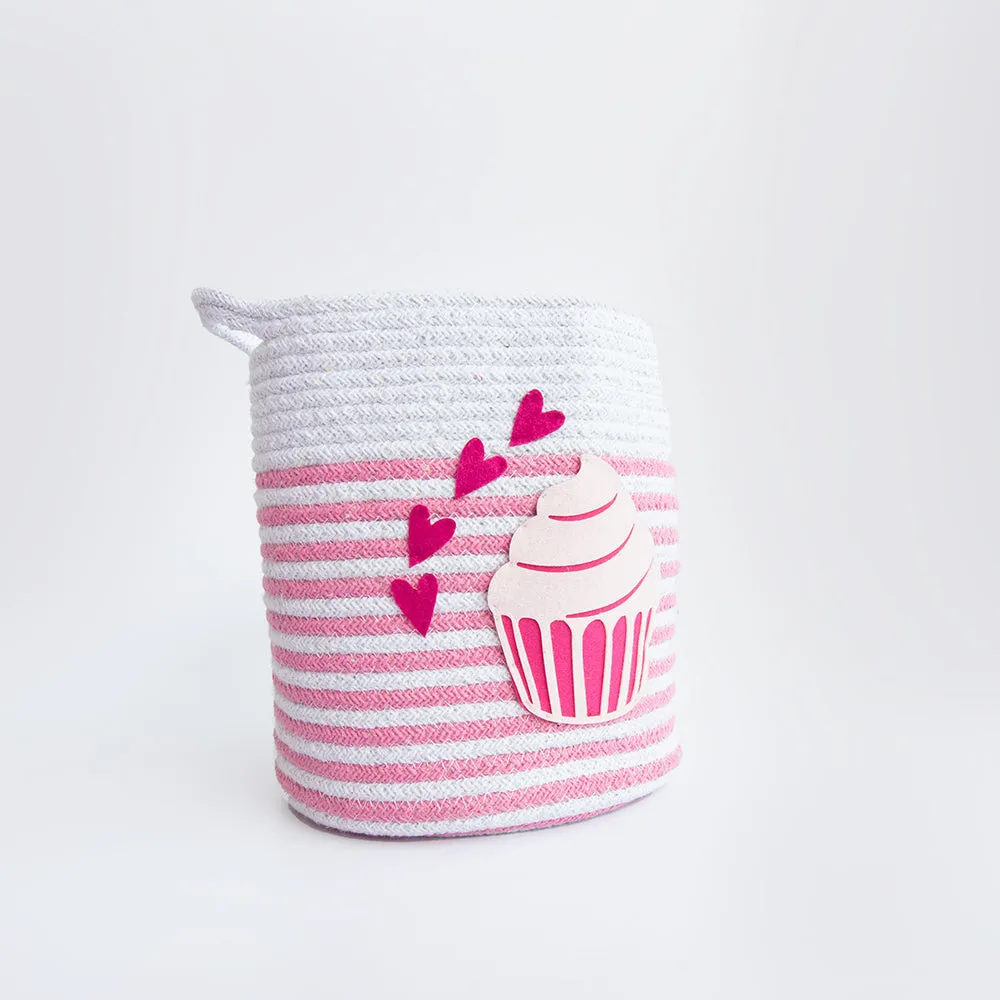 Magical Cupcake- Cotton Rope Basket  (Individual/ Set Of 2)