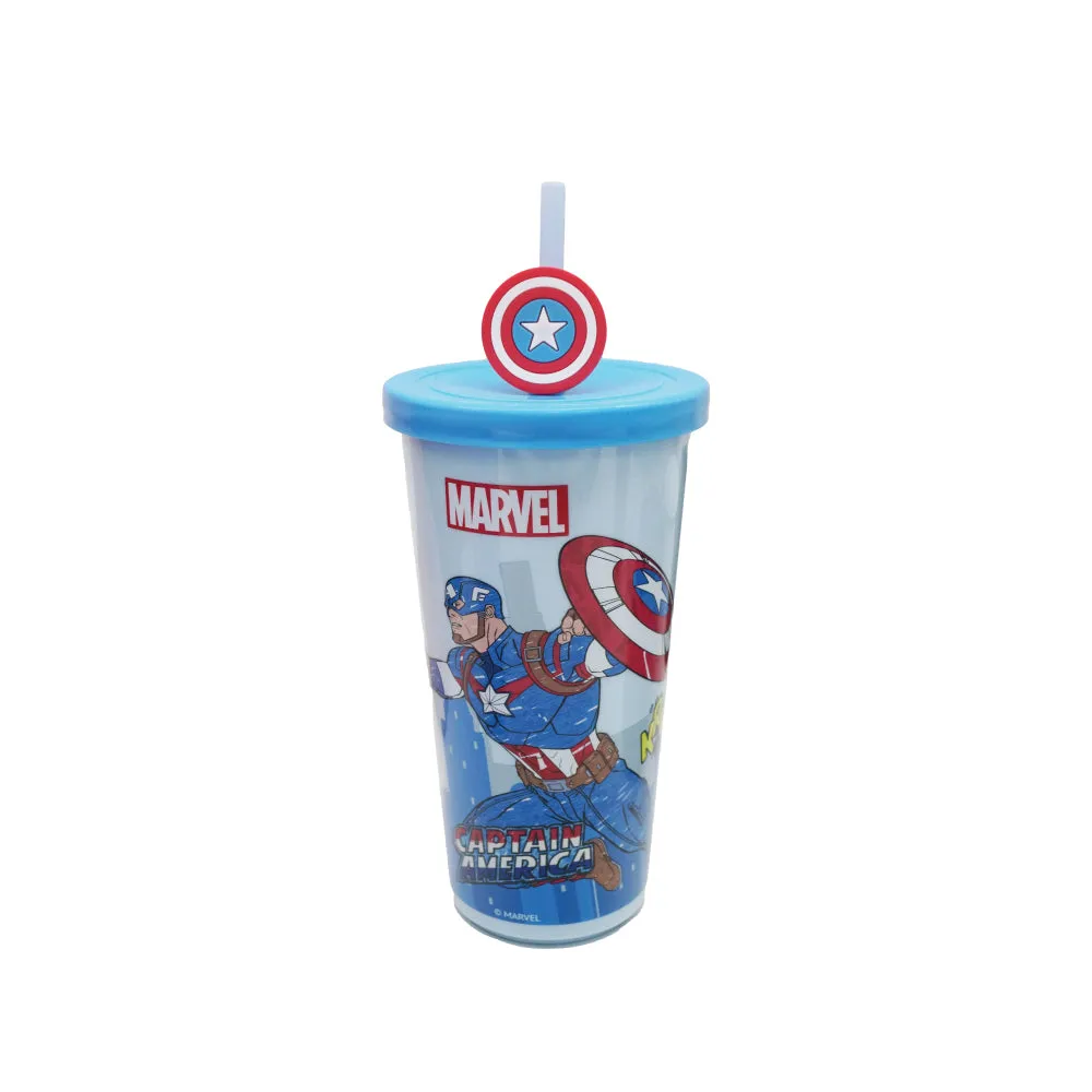 MARVEL Captain America Straw Cup (700ml)