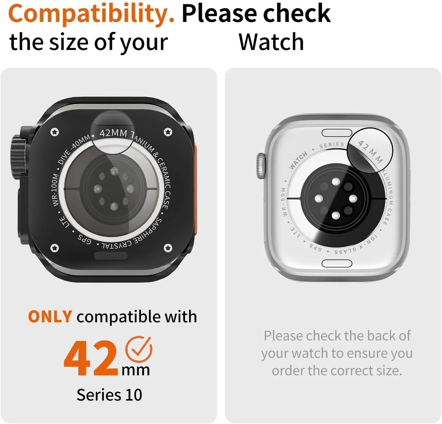 Metal Frame for Apple Watch 46mm Series 10 42mm Stainless Steel case Bezel for Iwatch Accessories Mod Modding for Men(Black,42mm)