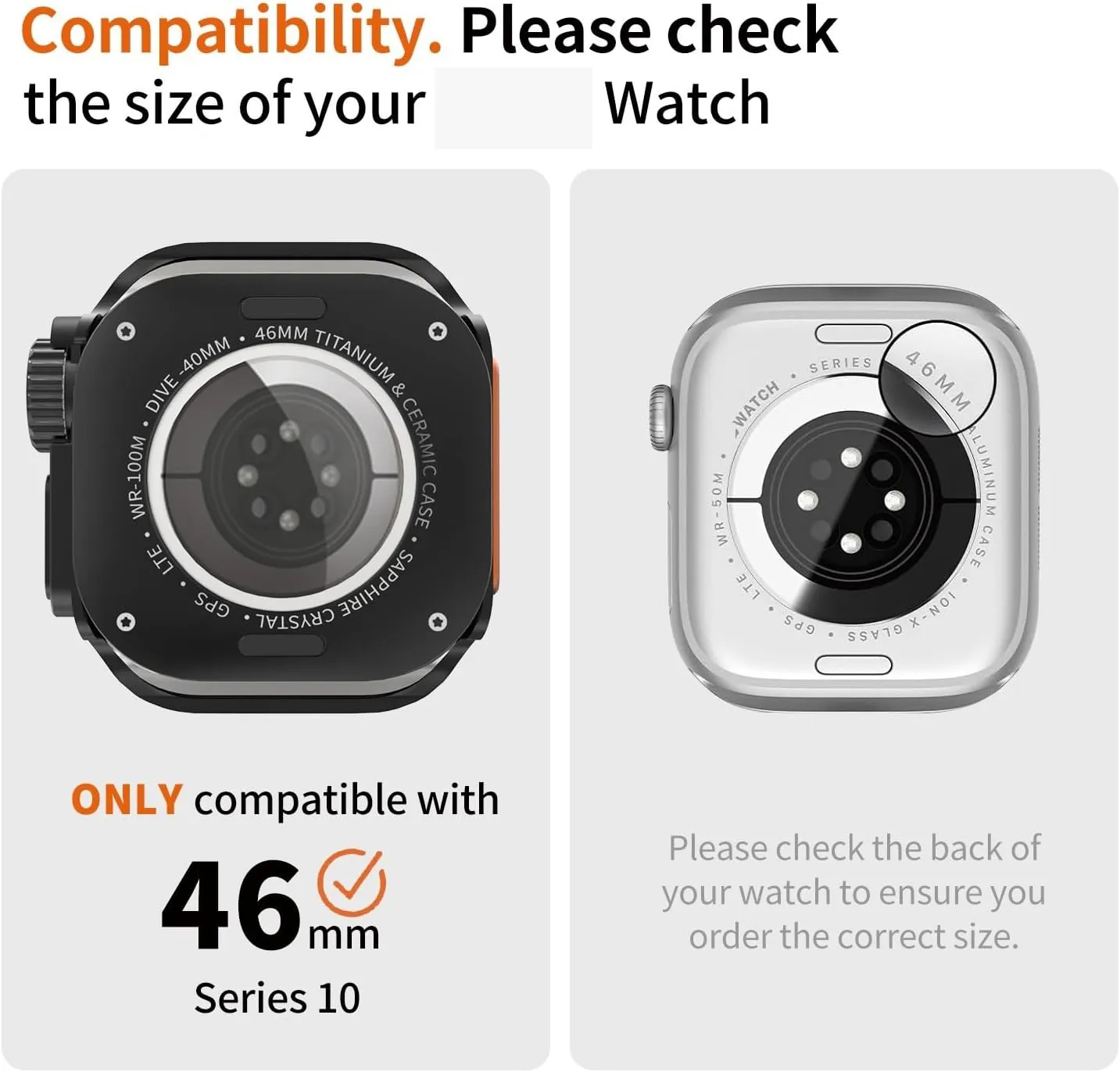 Metal Frame for Apple Watch 46mm Series 10 42mm Stainless Steel case Bezel for Iwatch Accessories Mod Modding for Men(Black,46mm)