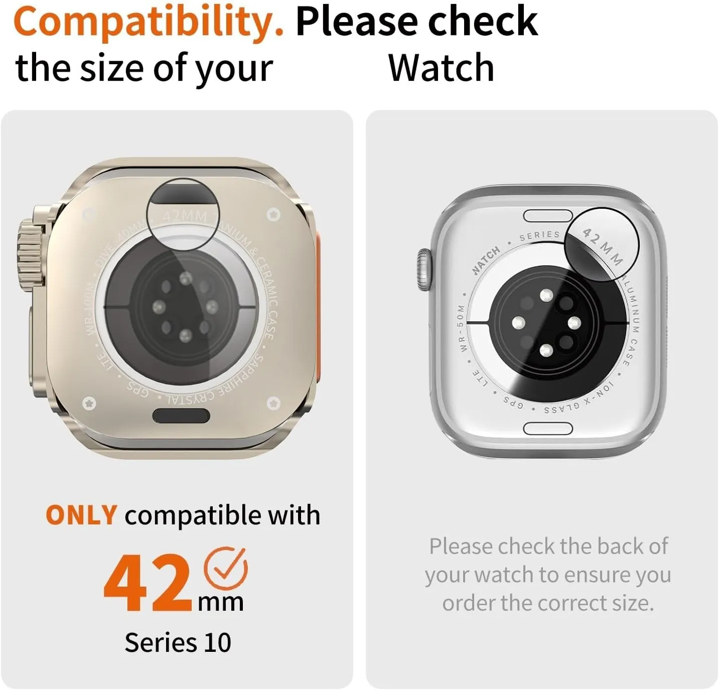 Metal Frame for Apple Watch 46mm series 10 42mm Stainless Steel case Bezel for Iwatch Accessories Mod Modding for Men(Titanium,42mm)