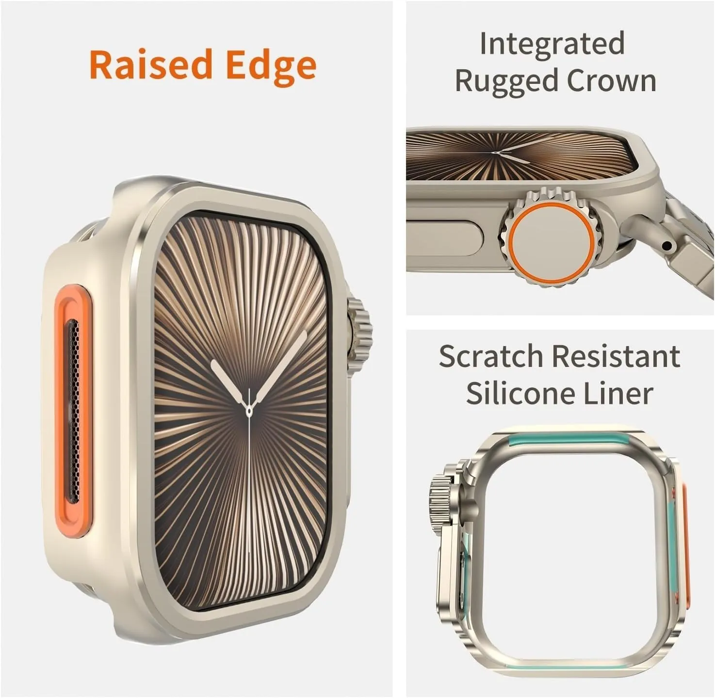 Metal Frame for Apple Watch 46mm series 10 42mm Stainless Steel case Bezel for Iwatch Accessories Mod Modding for Men(Titanium,42mm)