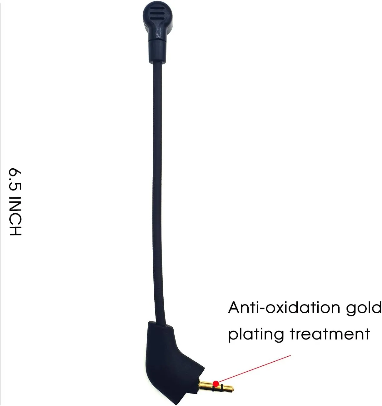 Mic Replacement Microphone Boom fits for Kingston HyperX Cloud, Cloud X and Cloud II 1st Version for PS4 Xbox One Nintendo Switch Computer PC Gaming Headsets Noise Cancelling 3.5mm Jack Black