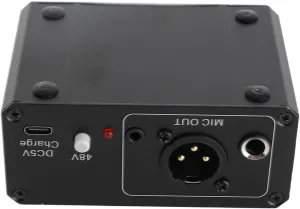 Microphone Preamp, 48V High Gain Power XLR Output Mic Preamplifier for Dynamic and Condenser Microphones