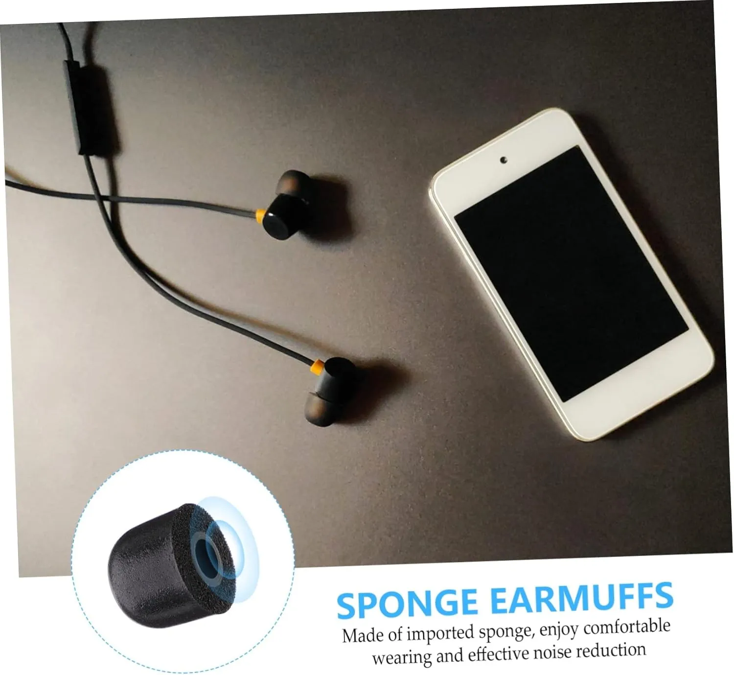 Mipcase 10pcs Ear Buds Replacement Tips Slow Memory Foam Earphone Caps Anti-Slip for Headphones