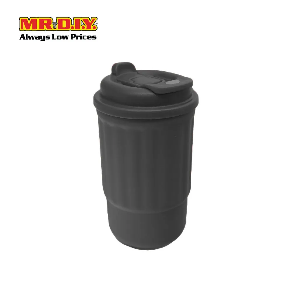 (MR. DIY) Stainless Steel Mug Thermos Flask with Strap (400ml) -  BLACK - Color Series
