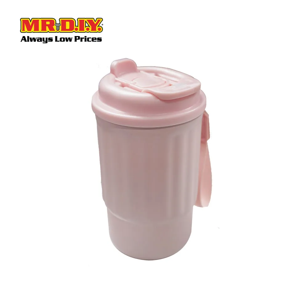 (MR. DIY) Stainless Steel Mug Thermos Flask with Strap (400ml) -  LIGHT PINK - Color Series