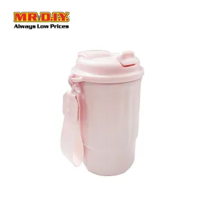 (MR. DIY) Stainless Steel Mug Thermos Flask with Strap (400ml) -  LIGHT PINK - Color Series