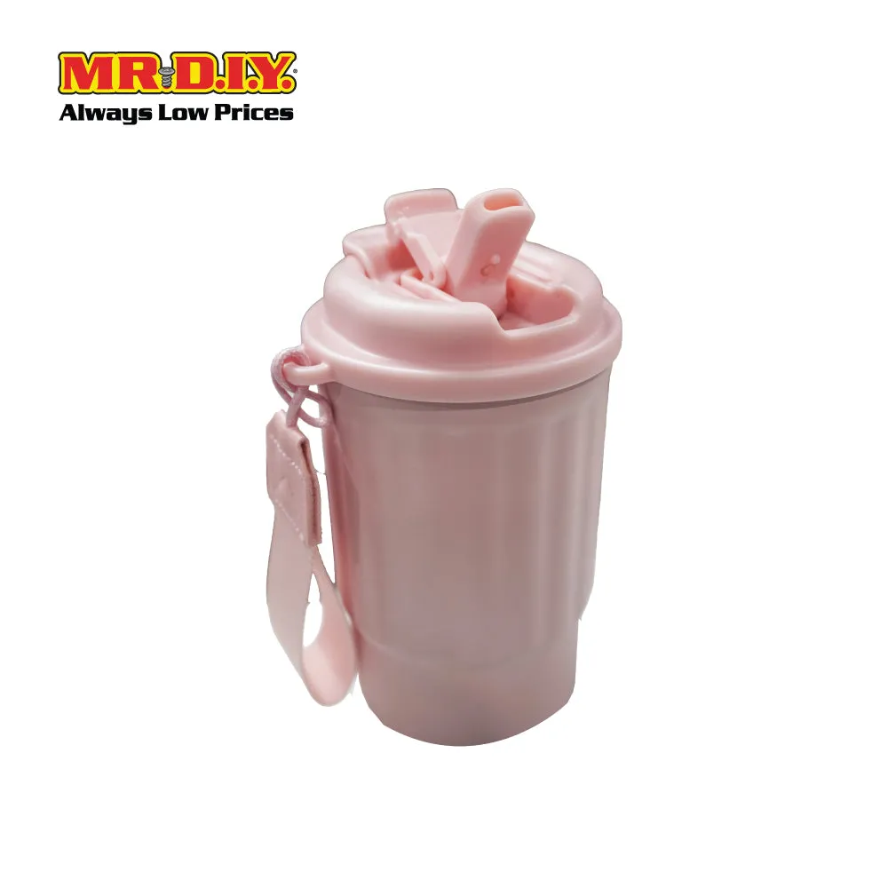 (MR. DIY) Stainless Steel Mug Thermos Flask with Strap (400ml) -  LIGHT PINK - Color Series