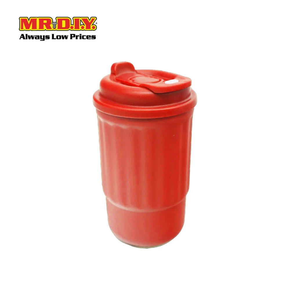 (MR. DIY) Stainless Steel Mug Thermos Flask with Strap (400ml) -  ORANGE - Color Series