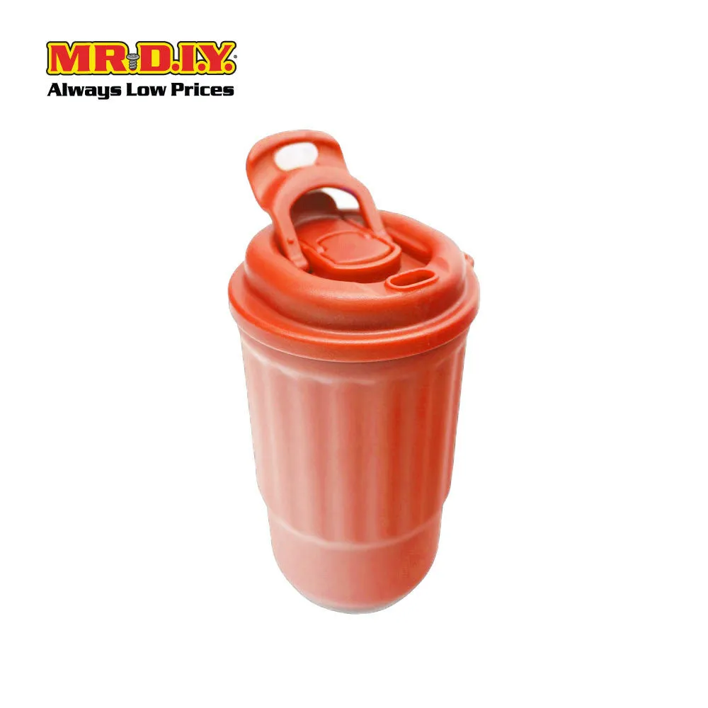 (MR. DIY) Stainless Steel Mug Thermos Flask with Strap (400ml) -  ORANGE - Color Series