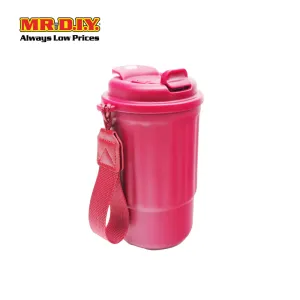 (MR. DIY) Stainless Steel Mug Thermos Flask with Strap (400ml) -  RED - Color Series
