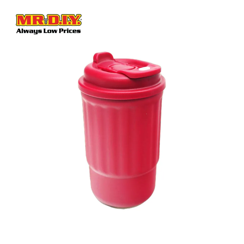 (MR. DIY) Stainless Steel Mug Thermos Flask with Strap (400ml) -  RED - Color Series