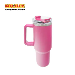 (MR. DIY) Stainless Steel Mug Thermos Flask with Straw (1200ml) -  LIGHT PINK - Color Series