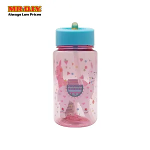 (MR.DIY) Kids Cute Cartoon Lightweight Plastic Water Bottle School With Straw (500ml)