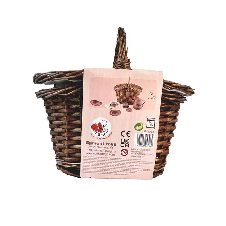 Musical Dog Tin Tea Set in A Basket by Egmont