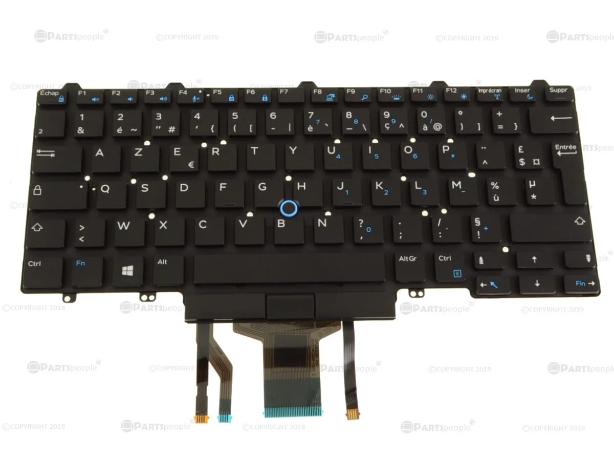 New French English Dell OEM Latitude 5490 7490 5495 Laptop Backlit Keyboard Dual Point C5YKV