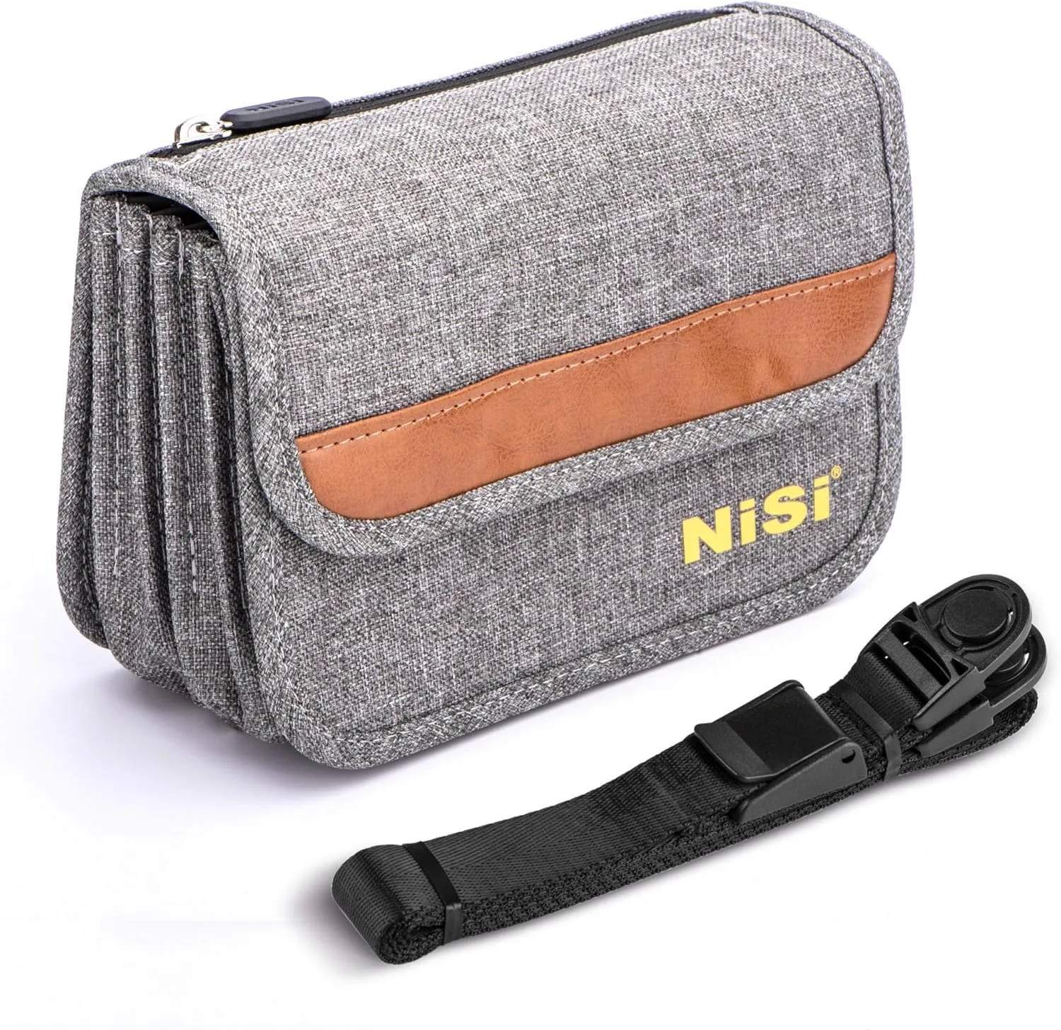 NiSi Caddy 9 Carry Pouch | Holds up to 9 Pcs Square (100x100mm) or Rectangular (100x150mm) Camera Lens Filters | Shock-Proof, Water Resistant, Easy Access, Straps for Cross-Body and Tripod Mounting