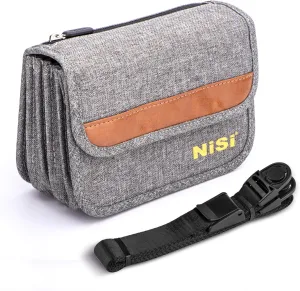 NiSi Caddy 9 Carry Pouch | Holds up to 9 Pcs Square (100x100mm) or Rectangular (100x150mm) Camera Lens Filters | Shock-Proof, Water Resistant, Easy Access, Straps for Cross-Body and Tripod Mounting