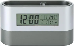 Pen Holder Clock, Multifunctional Digital Alarm Clock Calendar Temperature Display Timer Desk Pen Pencil Organizer Desk Decor