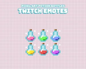 Pixel Potion Bottles | INSTANT DOWNLOAD