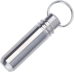 Pocket Tablet Case Holder Waterproof Alloy Tablet Box Keychains Portable Seal Medicines Storage Bottles Enduring