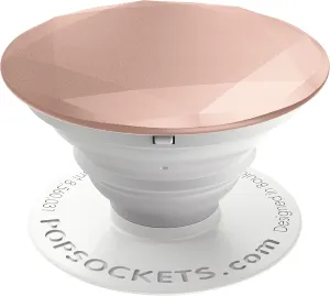 PopSockets: Collapsible Grip & Stand for Phones and Tablets - Metallic Diamond Rose Gold