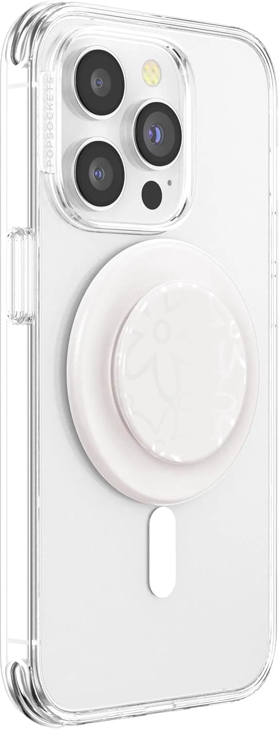PopSockets Phone Grip Compatible with MagSafe, Adapter Ring for MagSafe Included, Phone Holder, Wireless Charging Compatible - Horchata