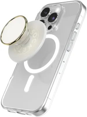 PopSockets Round Phone Grip Compatible with MagSafe, Adapter Ring Included, Phone Holder, Wireless Charging Compatible - Coco Creme