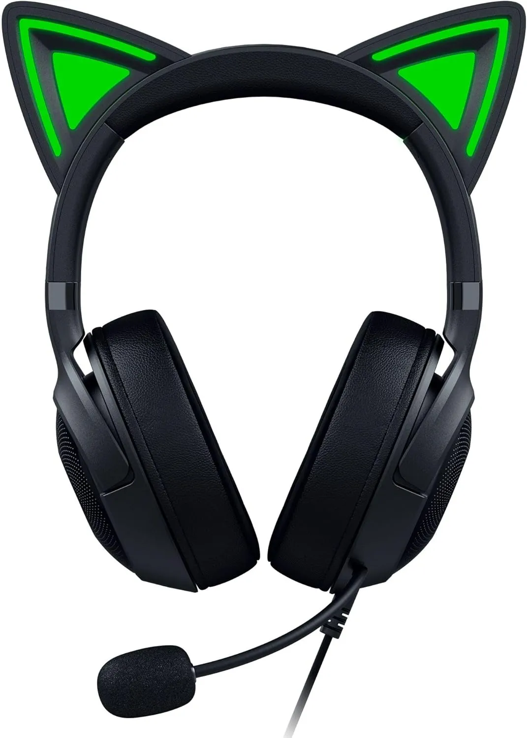 Razer Kraken Kitty V2 - Wired RGB Headset with Kitty Ears (Stream Reactive Lighting, HyperClear Cardioid Mic, Triforce 40mm Drivers, 7.1 Surround Sound) Black