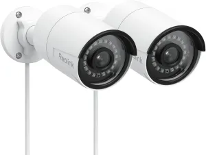 REOLINK 5MP PoE Security Camera, Outdoor Indoor Surveillance for home, Person/Vehicle/Pet Detection, Time-Lapse, 100ft IR Night Vision, Work with Smart Home, support 256GB SD Card, RLC-510A(Pack of 2)