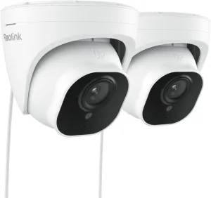 REOLINK 5MP PoE Security Camera, Surveillance Outdoor Indoor for home, Person/Vehicle/Pet Detection, Time-Lapse, Work with Smart Home, 100ft IR Night Vision, Support 256GB SD Card, RLC-520A(Pack of 2)