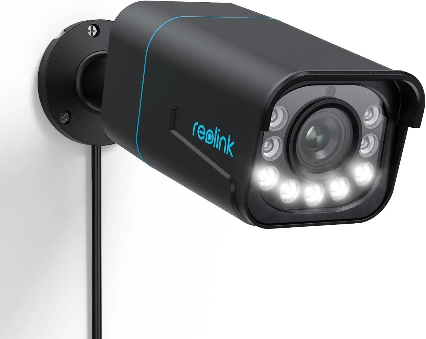 REOLINK RLC-811A Black 4K PoE IP Camera - 123 FoV, 5X Zoom, 2.7mm Lens with Color Night Vision, Human/Vehicle/Pet Detection, 2 Way Talk, Outdoor Waterproof