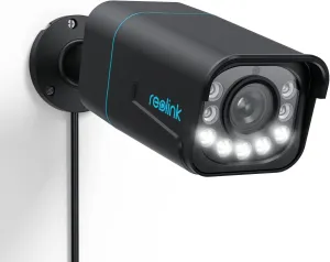 REOLINK RLC-811A Black 4K PoE IP Camera - 123 FoV, 5X Zoom, 2.7mm Lens with Color Night Vision, Human/Vehicle/Pet Detection, 2 Way Talk, Outdoor Waterproof