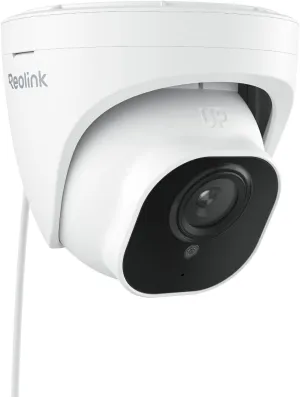 REOLINK Security Camera Outdoor, IP PoE Dome Surveillance Camera, Smart Human/Vehicle Detection, Work with Smart Home, 100ft 5MP HD IR Night Vision, Up to 256GB microSD Card, RLC-520A