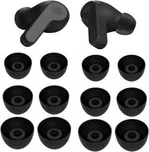 Replacement Ear Tips Eartips Ear Plug Ear Gels Compatible with JBL Vibe 200TWS Earbuds,JNSA Silicone Ear Tip Replacement for JBL Vibe 200TWS,S/M/L 6 Pairs,Black 532