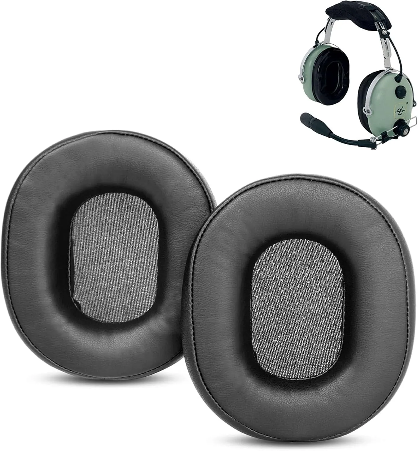 Replacement Earpads Cushion Compatible with David Clark H10-40 H10-13.4 H10-20 H10-30 H10-13S H10-76 H10-60 DC Headsets Ear Pads with Softer Protein Leather/Memory Foam