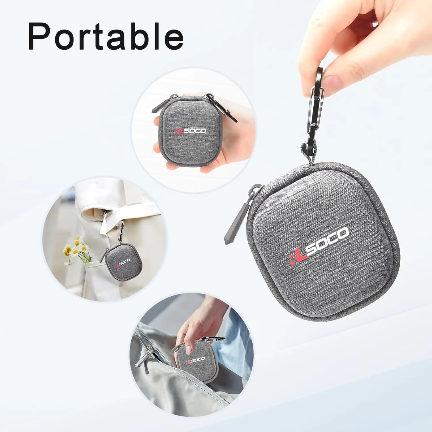 RLSOCO Hard Case for Bose QuietComfort Ultra/QuietComfort Earbuds II/Earbuds 2 Wireless Noise Cancelling Earbuds (Grey)