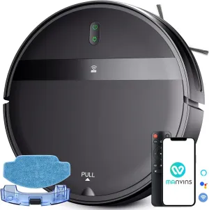 Robot Vacuum and Mop Combo, WiFi/Alexa/App Scheduling, Smart Robotic Vacuum Cleaner, Ultra-Slim & Quiet, Tangle-Free, Auto Recharge, Robot Vacuum Cleaner for Pet Hair/Carpet/Hard Floor