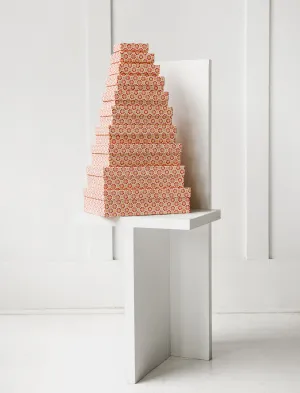 Set of Boxes Carta Varese Pink Flowers