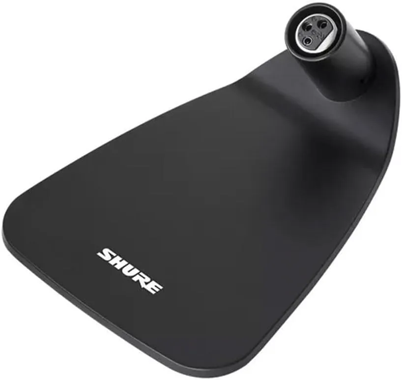 Shure Centraverse CVD Desktop Base for 12" and 18" Gooseneck Microphones - Black, with Attached 12' XLR Cable XLR (CVD-B)
