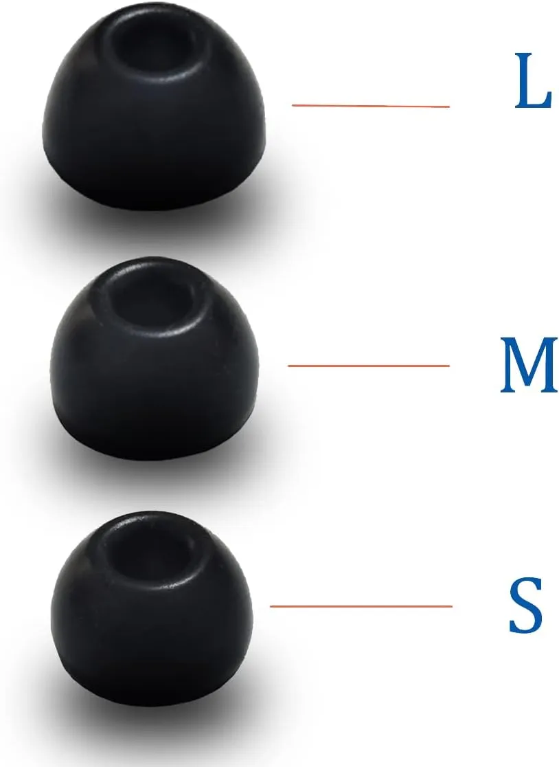 Silicone Ear Tips for Beats Fit Pro/Beats Studio Buds Tips Replacement Ear Tips for Beats Earbuds 6 Pairs LMS (Black)