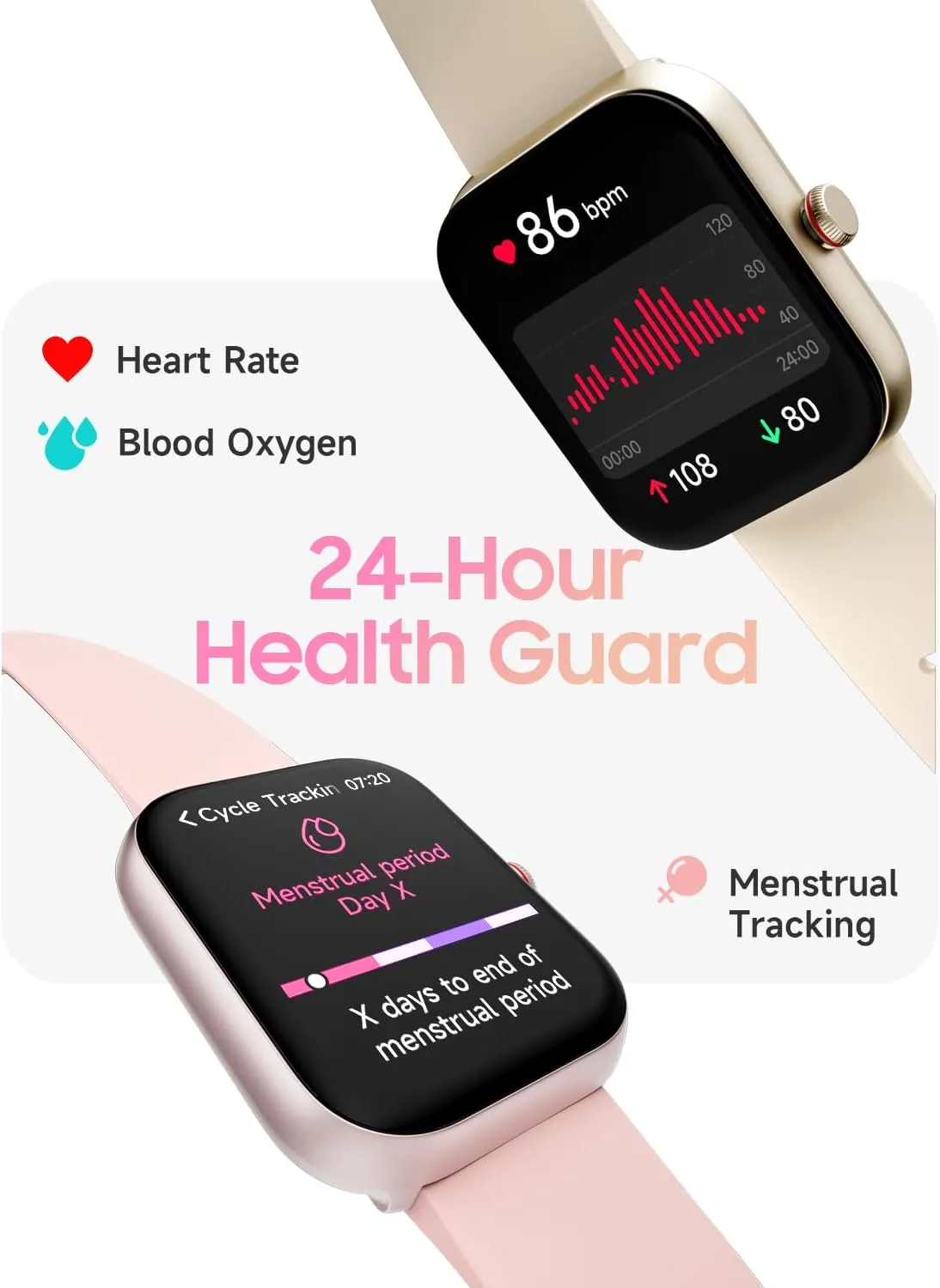 Smart Watch for Women, Alexa Built-in, Answer/Make Calls, 1.91" HD Screen Fitness Watch, IP68 Waterproof, 100 Sports, Heart Rate Monitor, Sleep Tracker, Smartwatch Compatible Android iOS, Beige