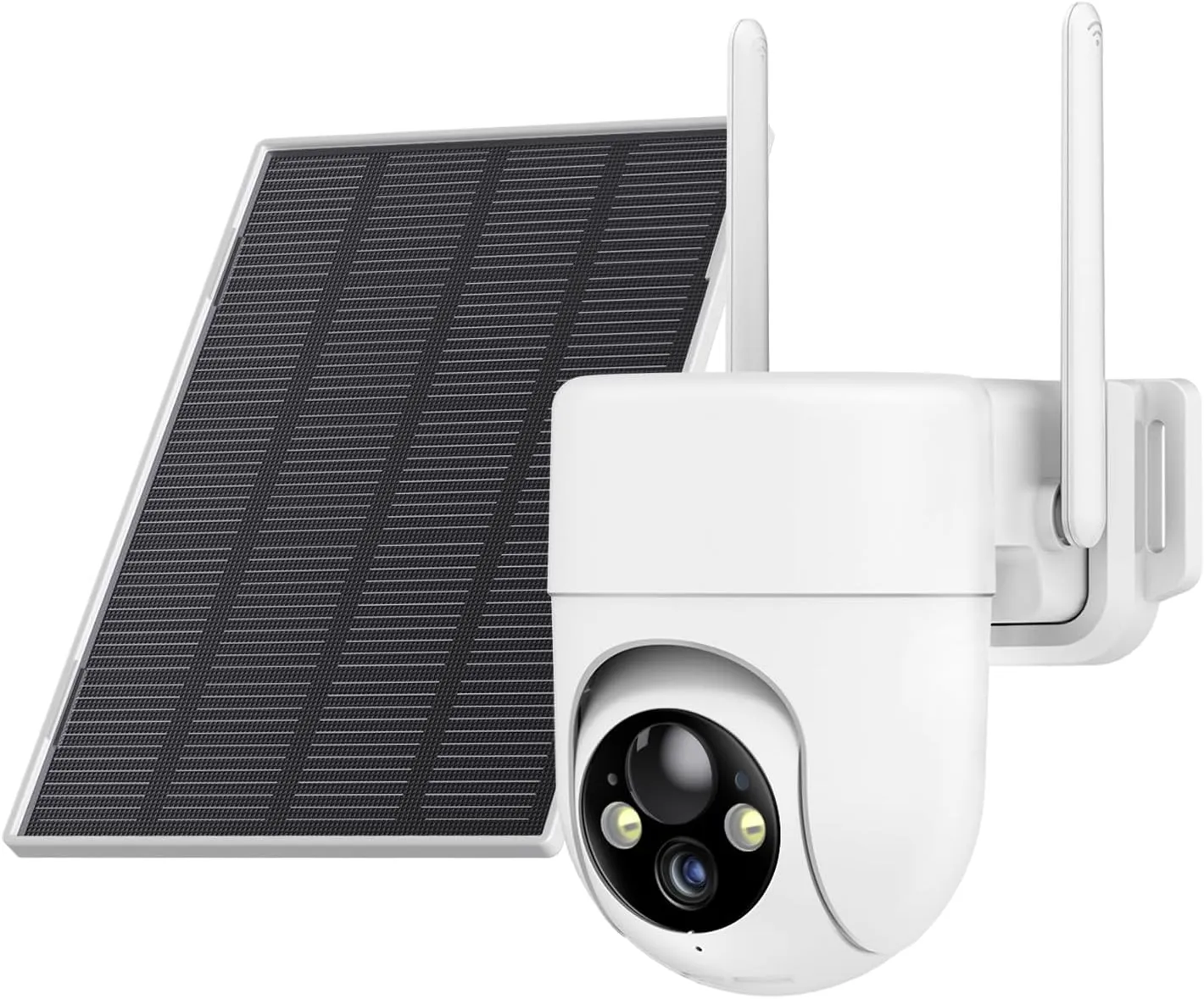 Solar Camera Outdoor Wireless, 2K Color Night Vision, Security Cameras Wireless Outdoor with 360View, 4X Zoom, Battery Powered, 2.4GHz WiFi Solar Camera, PIR Alarm, IP65 Weatherproof
